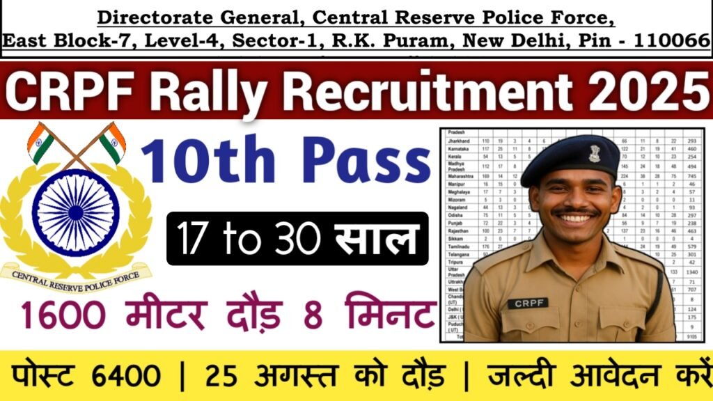 CRPF Rally Recruitment 2025